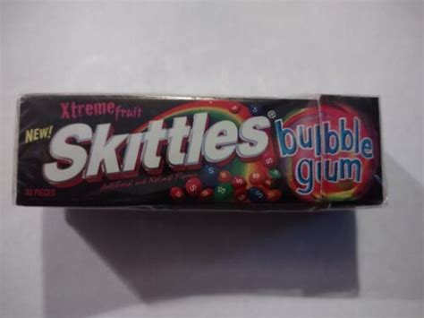 SKITTLES Fruit Extreme Bubble Gum Sealed Collector Box Rare Apple ...