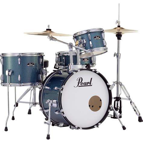 Pearl Roadshow 4-Piece Jazz Drum Set Aqua Blue Glitter - Woodwind ...