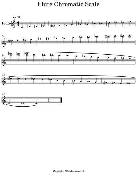 Chromatic Scale Sheet