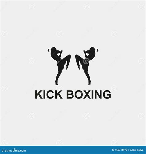 Kickboxing logo template stock illustration. Illustration of fight ...