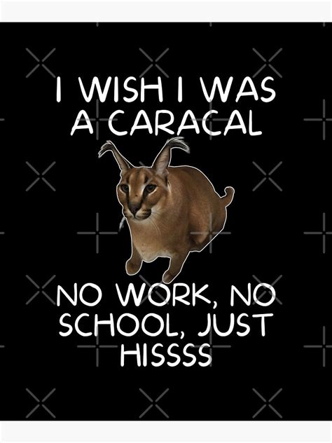 "Big Floppa Lover For Kids, Cute Big Caracal Cat Hiss Meme" Art Print ...