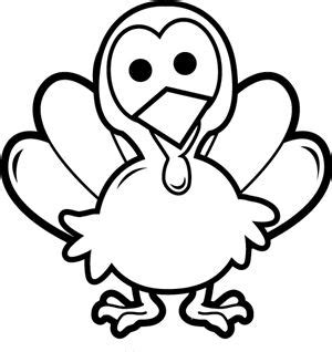 Happy thanksgiving turkey clipart black and white 3 - Clipartix