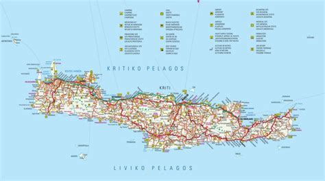 Crete tourist attractions map - Ontheworldmap.com