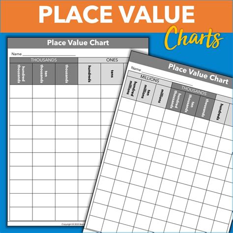 Place Value Chart Printable and How to Use It