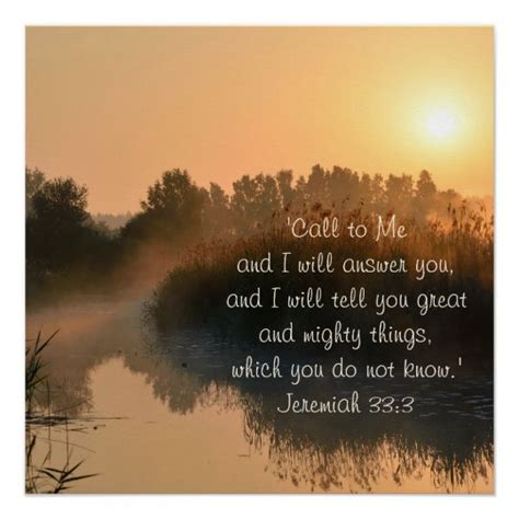 Bible Verse Jeremiah 33:3 Perfect Poster | Zazzle