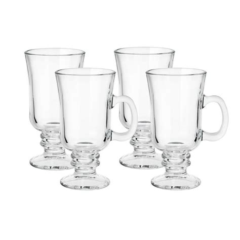 8 Ounce Clear Glass Irish Coffee Mug Set of 4 - Walmart.com - Walmart.com