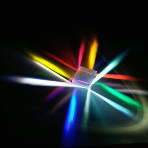 Rainbow Prism Six-Sided Laser Cube Bright Light Combine Prism Stained ...