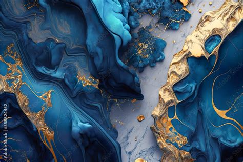 Aggregate 60+ blue and gold marble wallpaper best - in.cdgdbentre