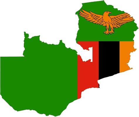 Flag Map of Zambia - Mapsof.Net