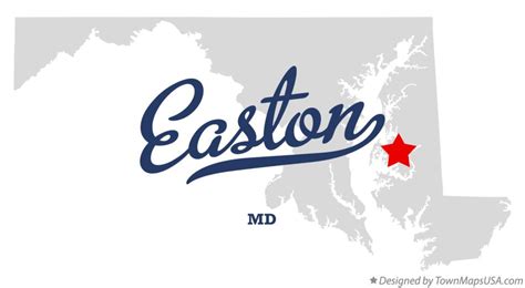 Map of Easton, MD, Maryland