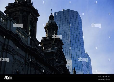 Skyline in Santiago Chile Stock Photo - Alamy