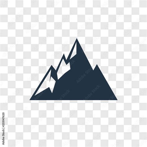 Mountain vector icon isolated on transparent background, Mountain ...