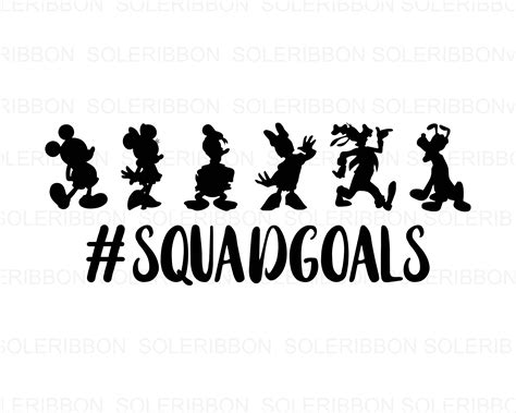 Squad Goals SVG Vinyl Cutting File Cartoon Characters Cut - Etsy