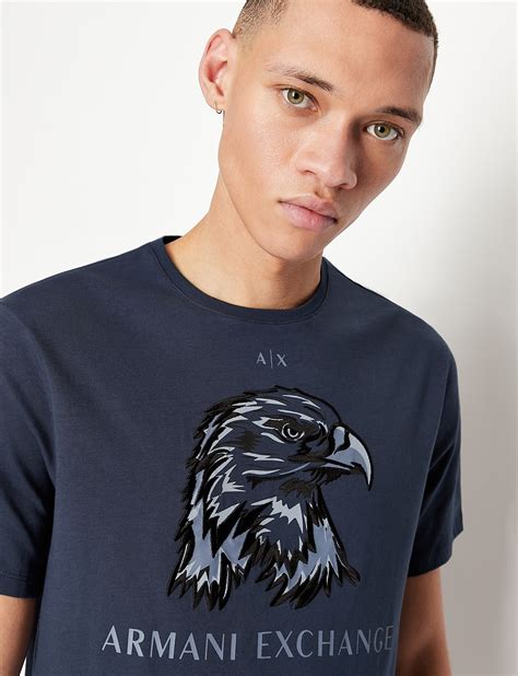 Eagle Logo Regular Fit Round Neck T-Shirt