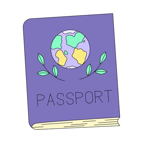 Passport in cartoon style isolated on white background 21188810 Vector ...