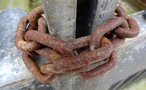 Locked Gate With Rusty Chain Free Stock Photo - Public Domain Pictures