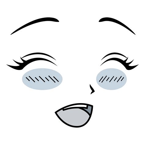 happy anime girl face 12021426 Vector Art at Vecteezy