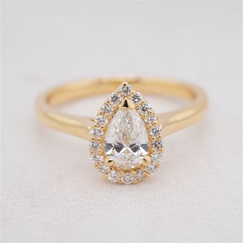 Pear Shaped Diamond Halo Engagement Ring » Dalgleish Diamonds