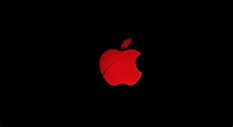 Apple, red Apple logo #Computers #Mac #black #1080P #wallpaper # ...