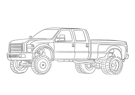 Free coloring of 2012 Ford F350 Dually Lifted to print or save for ...