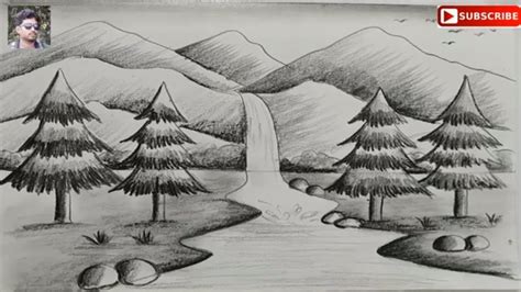 How To Draw A Scenery With Pencil at Drawing Tutorials