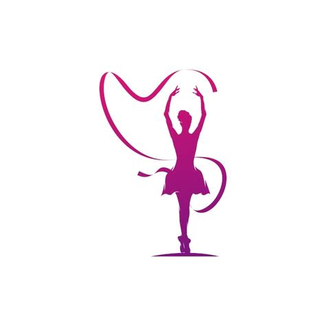 Premium Vector | Logo for a ballet or dance studio logo design template