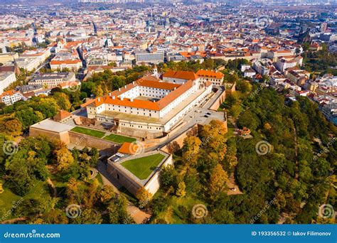 Spilberk Castle in Czech Brno Stock Photo - Image of aerial, domes ...