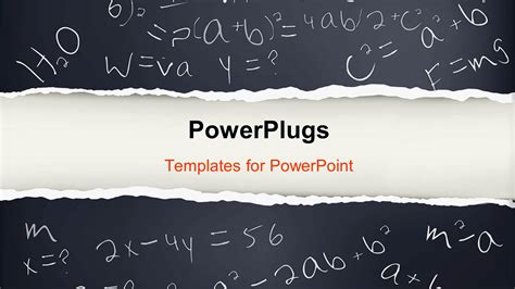 PowerPoint Template: black paper with mathematical formulas (19669)