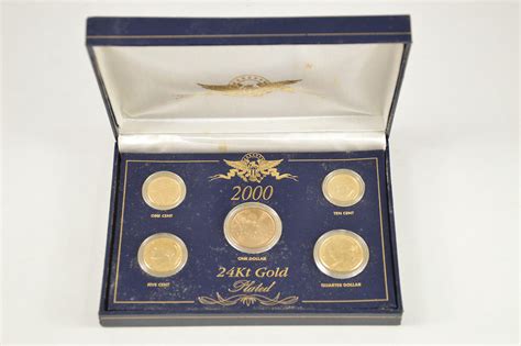 Historic Coin Collection - 24 Karat Gold Plated 2000 Set Nicely Packed ...