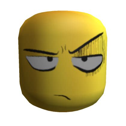 Yellow Angry Noob Head - Roblox