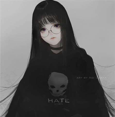 ArtStation - Hatechan, Aoi Ogata Emo Anime Girl, Anime Angel Girl, Dark ...