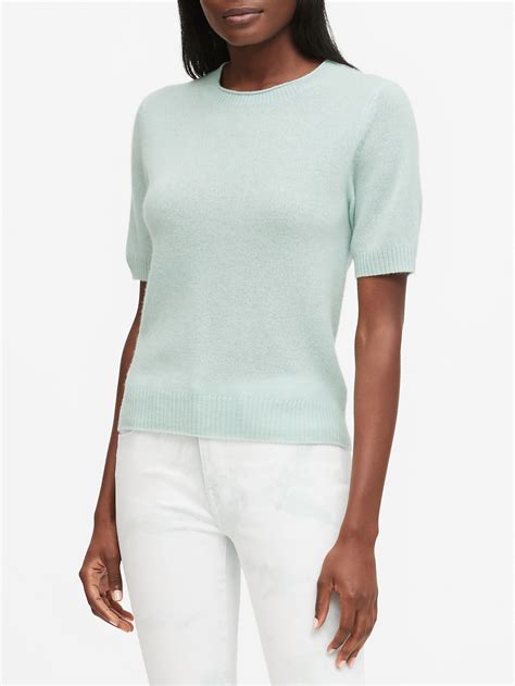 Cashmere Short-Sleeve Sweater | Banana Republic