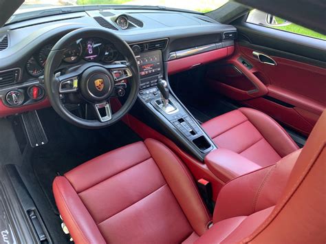 2018 Porsche 911 Turbo S Chalk w/ Red Interior | PCARMARKET