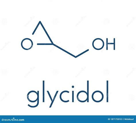 Glycidol Molecule. Skeletal Formula Stock Vector - Illustration of ...