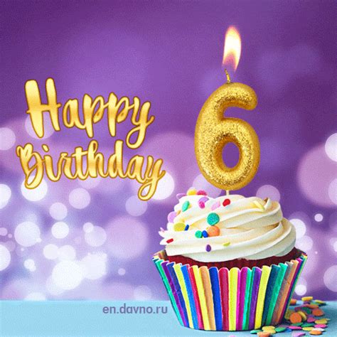 Happy Birthday - 6 Years Old Animated Card | Funimada.com