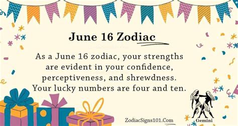 June 16 Zodiac is Gemini, Birthdays and Horoscope - ZodiacSigns101