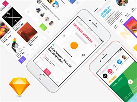 Design Social Network App - Free Sketch Resource | Sketch Elements