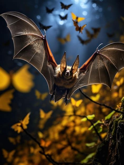 Premium AI Image | Bat in its Natural Habitat Wildlife Photography ...