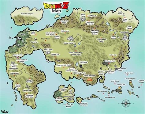 Mappa Mondo di DB (Eng.) | Dragon ball artwork, Dragon ball, Map