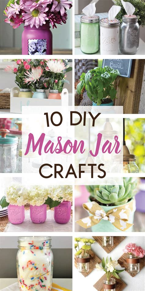 10 DIY Mason Jar Crafts for Sprucing Up Your Home on Love the Day