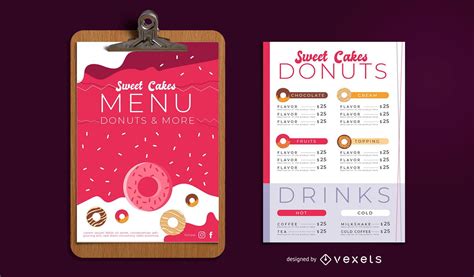 Bakery Menu Design Set Vector Download