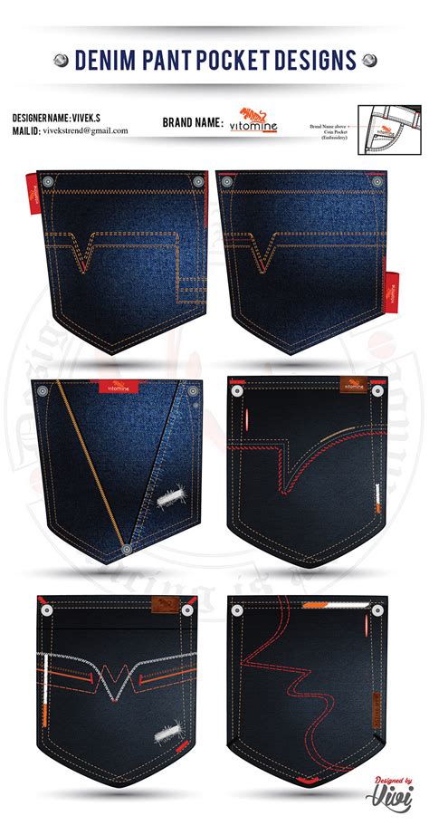 DENIM PANT POCKET DESIGNING :: Behance