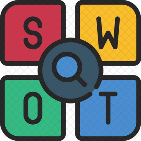 Swot Analysis Icon - Download in Colored Outline Style