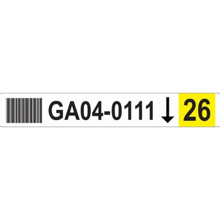 50mm x 326mm Blank Racking Labels YELLOW - Online Labels