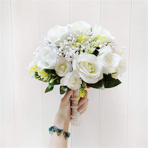 White Wedding Hanbouquet flower hanbuket buket bunga bunga pernikahan ...