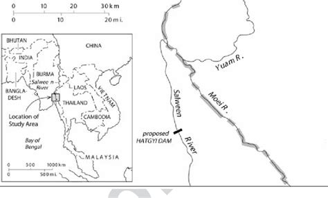 1 Map of the Salween River-border indicating location of the proposed ...