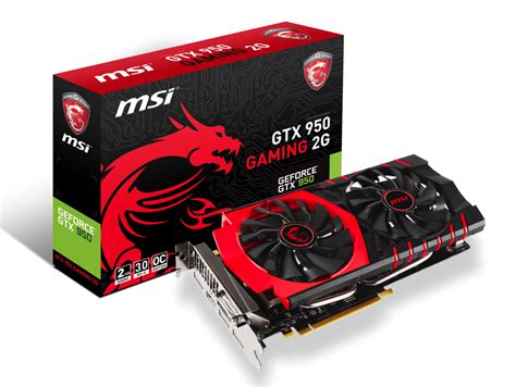 MSI N950-GAMING-2GB NVIDIA GeForce GTX 950 Gaming 2G 2GB GDDR5 128bit ...