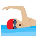 🏊🏼 Person Swimming Emoji with Medium-Light Skin Tone Meaning