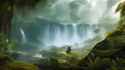 Download Jungle, Waterfall, Water. Royalty-Free Stock Illustration ...