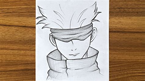 Comment dessiner GOJO SATORU - Jujutsu Kaisen || Comment dessiner un ...